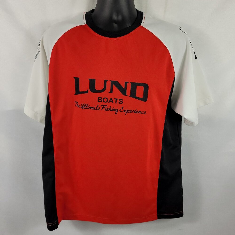 Lund Fishing Boats Short Sleeve Athletic T-Shirt Men's size Large